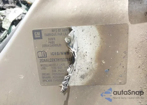 2017 Chevrolet Equinox Lt z USA, uszkodzony, nr VIN 2GNALCEK7H1533249